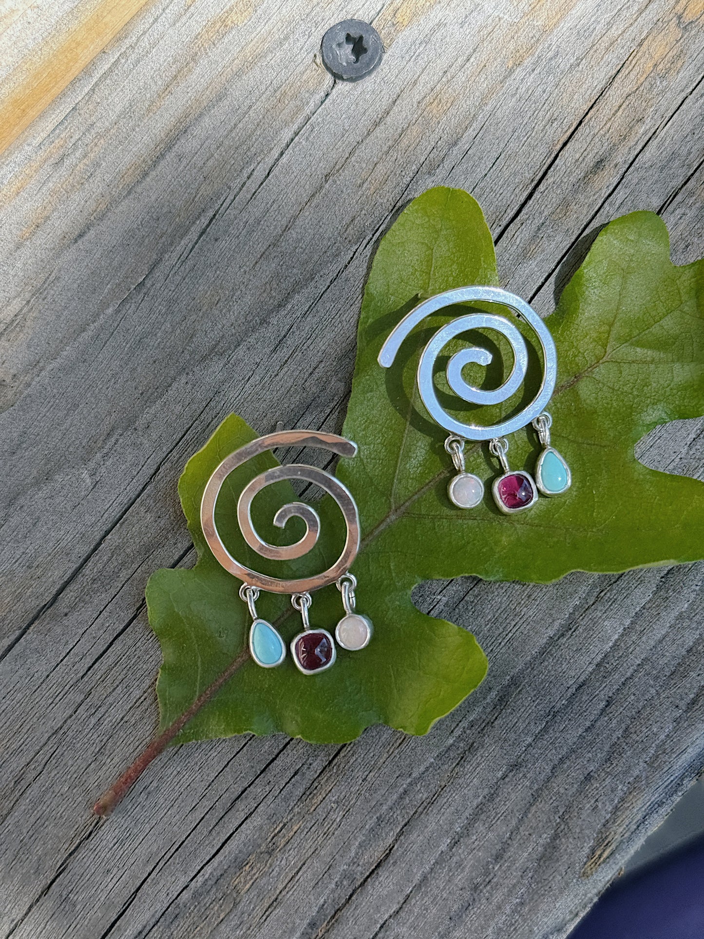 Droplet Spiral Earrings