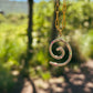 Mixed Metal Spiral Necklace