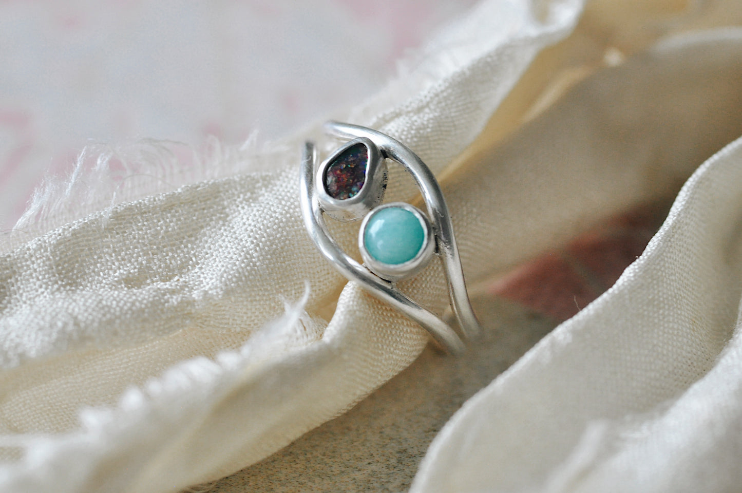 Opal Amazonite Toe Ring