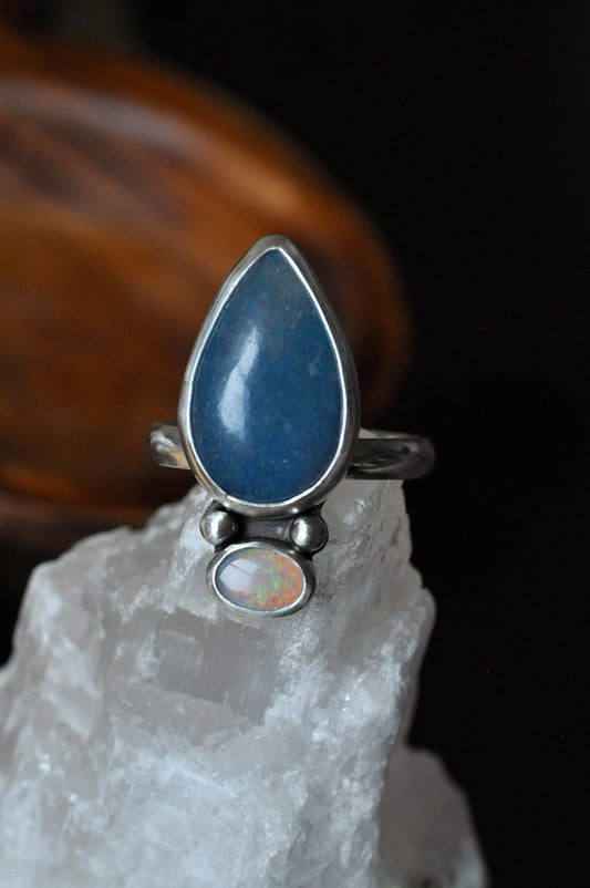 Trolleite & Australian Opal Ring Size 5