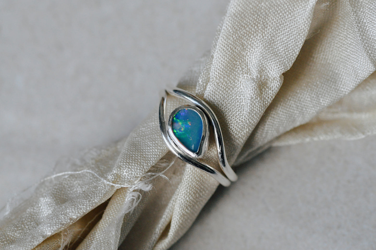 Opal Toe Ring