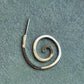 Silver Spiral Hoops