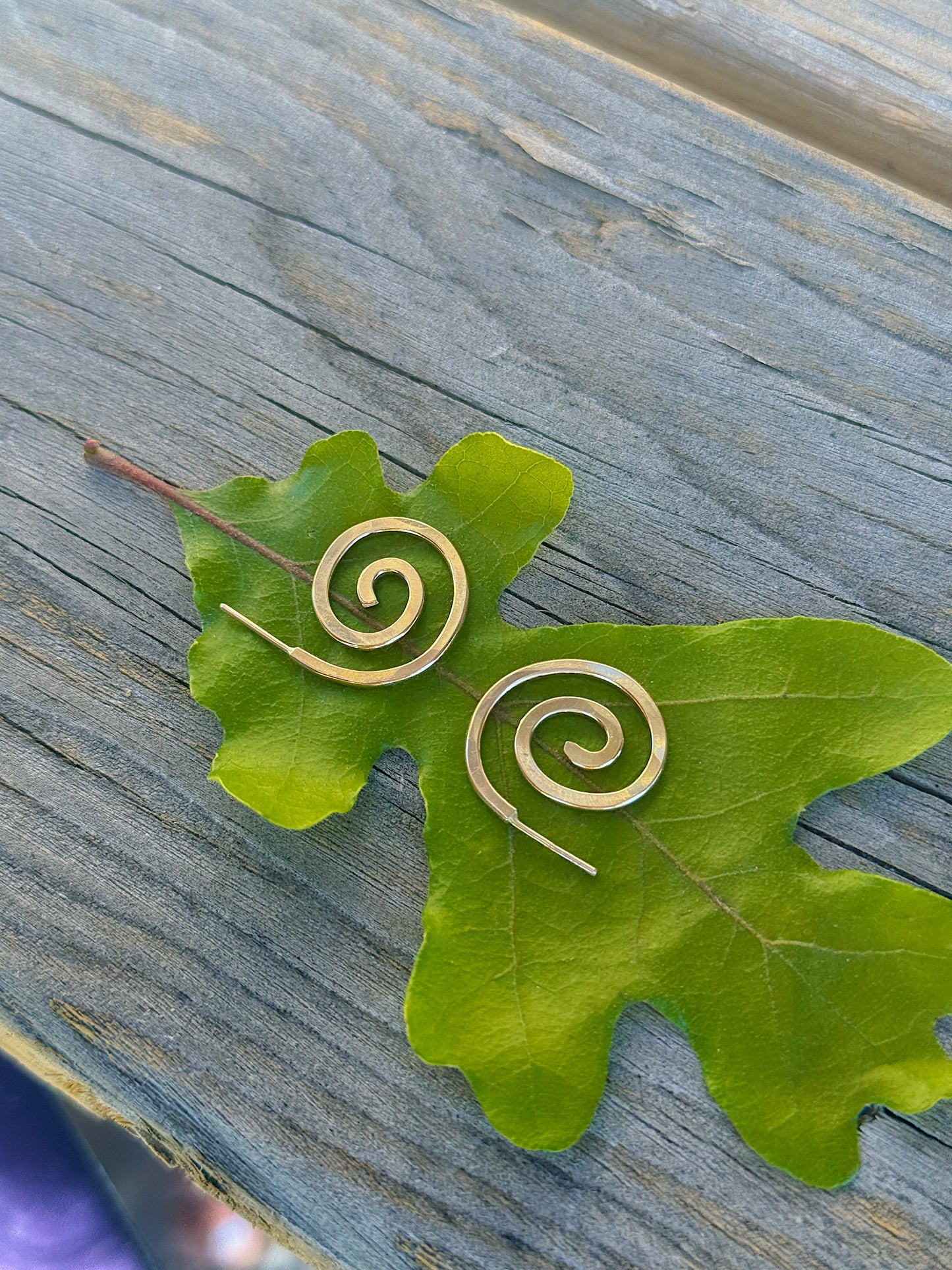 Gold Spiral Hoops