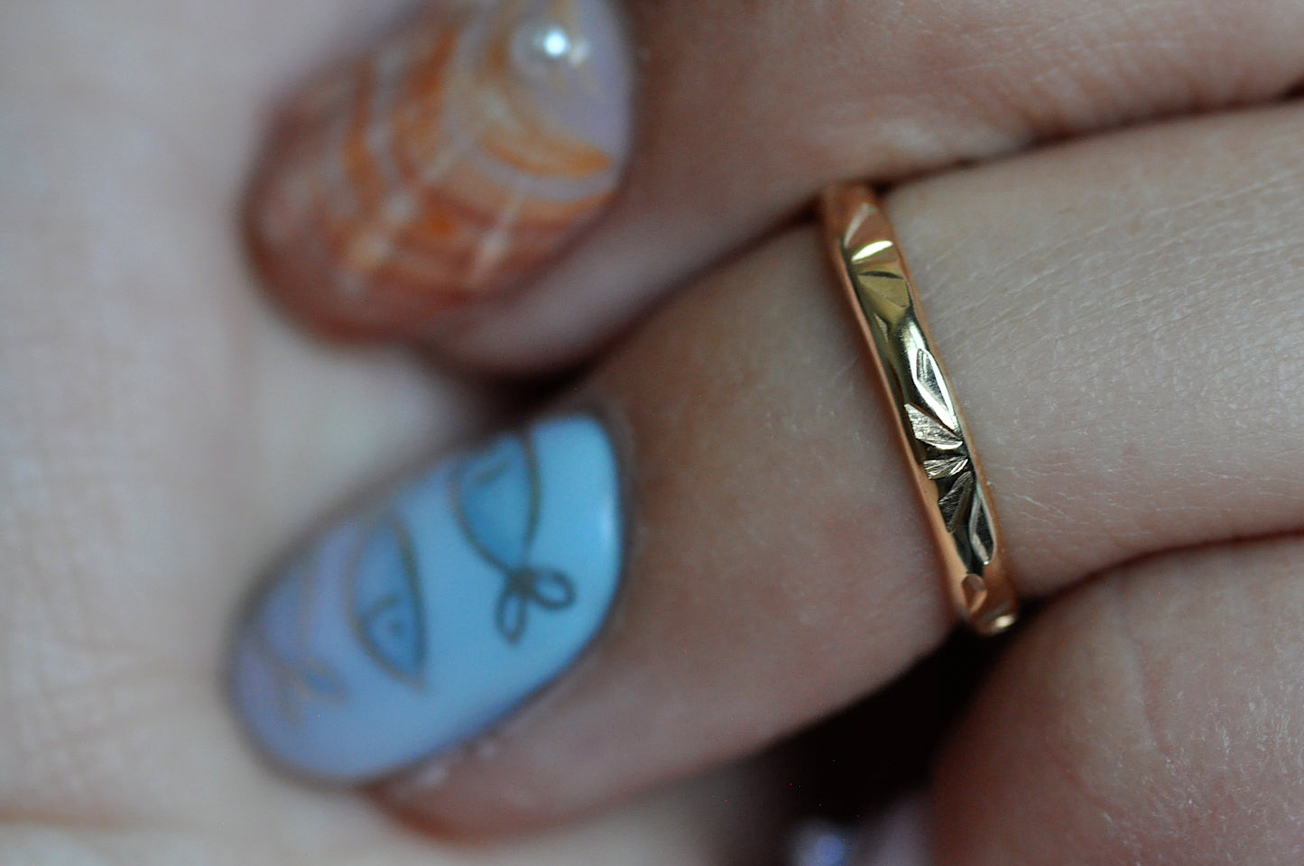 Gold Toe Ring Flower