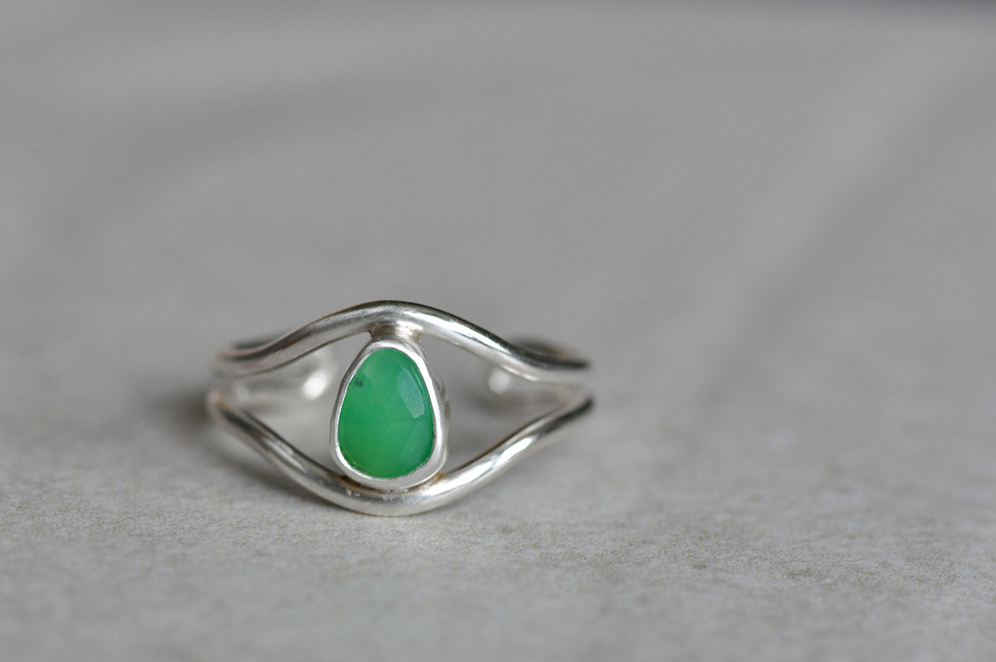 Chrysoprase Toe Ring