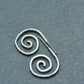 Silver Spiral Hoops