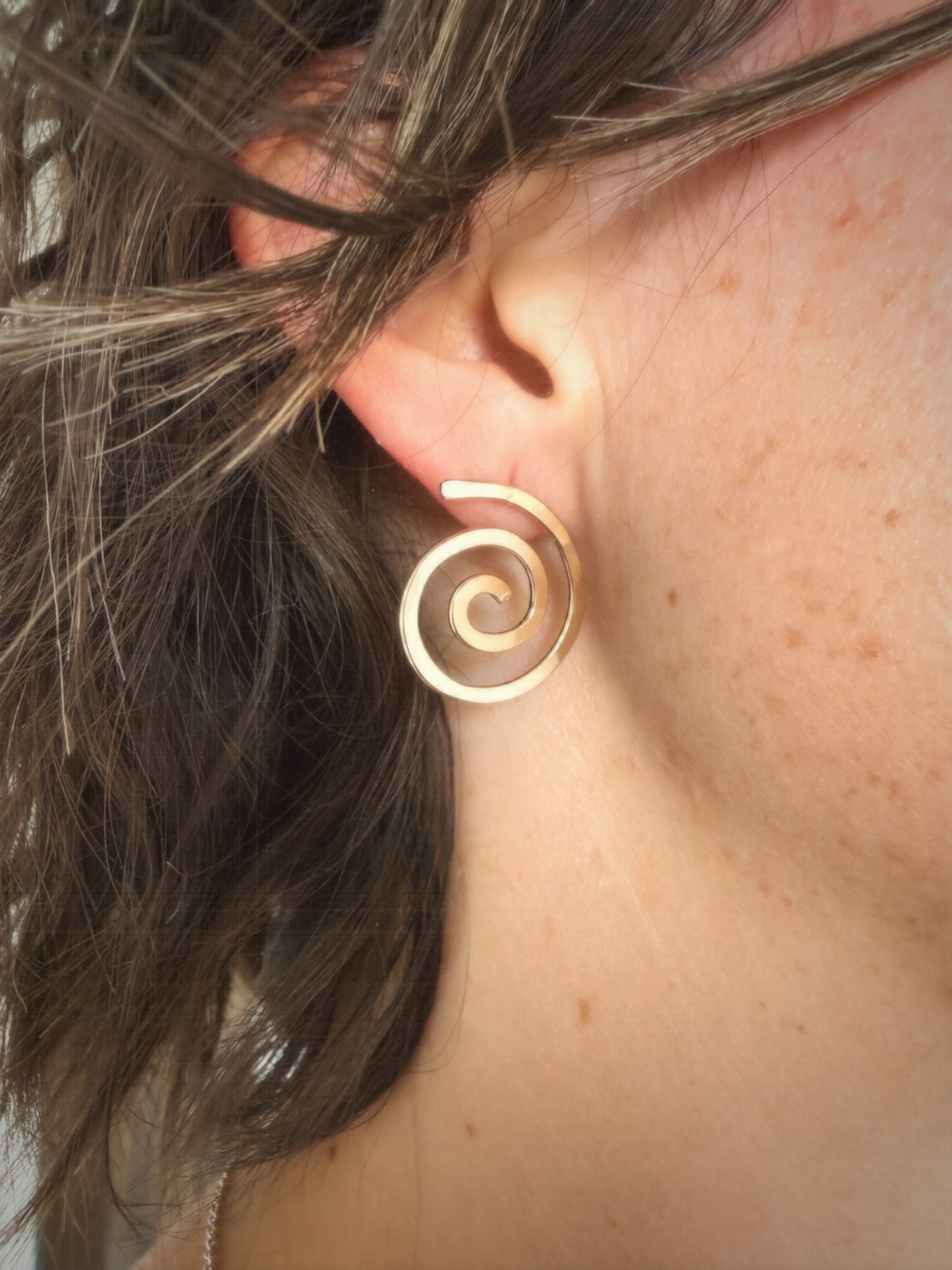 Gold Spiral Studs