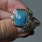 Statement Square Trolleite Ring Size 7.5