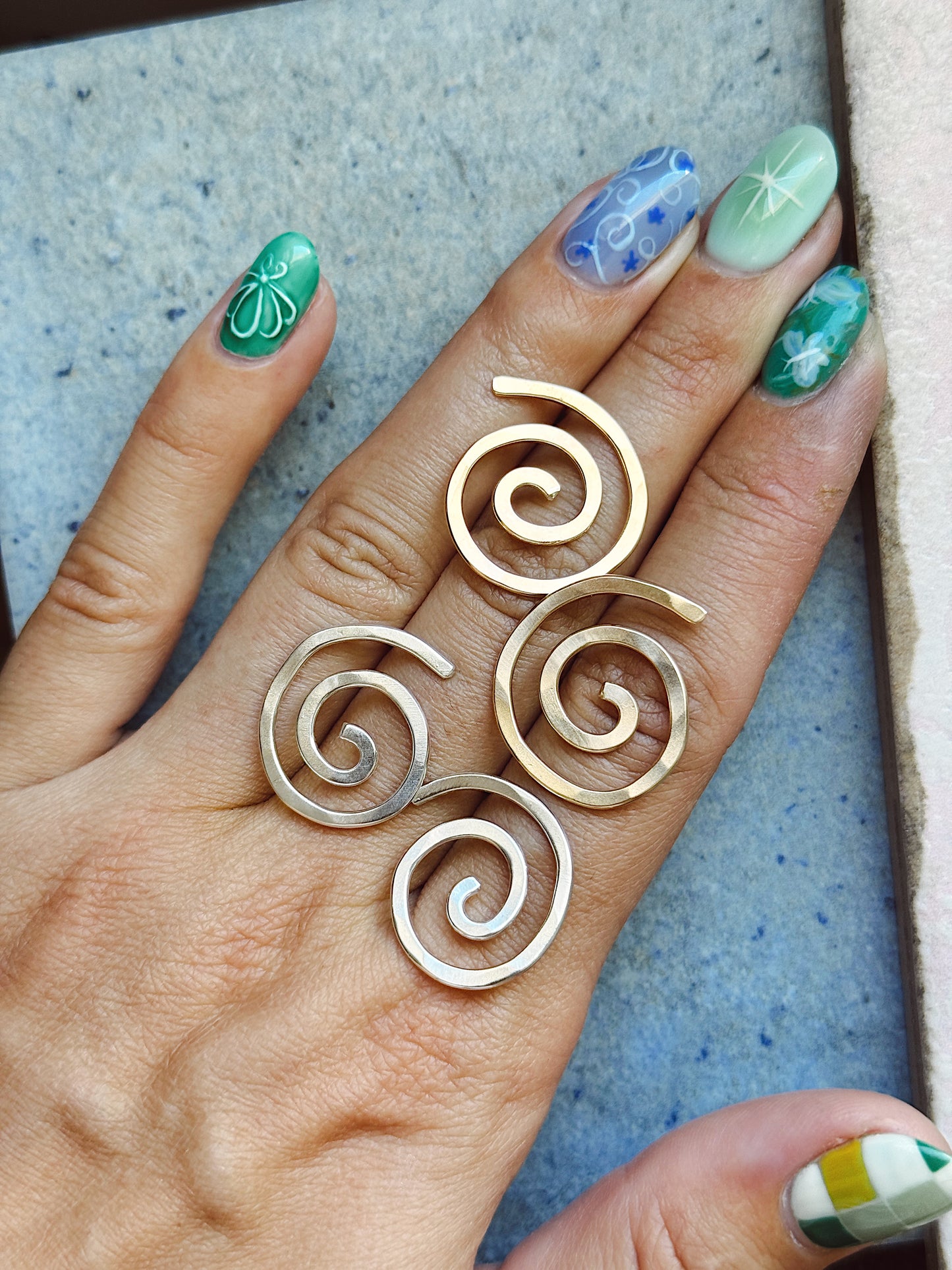 Gold Spiral Hoops