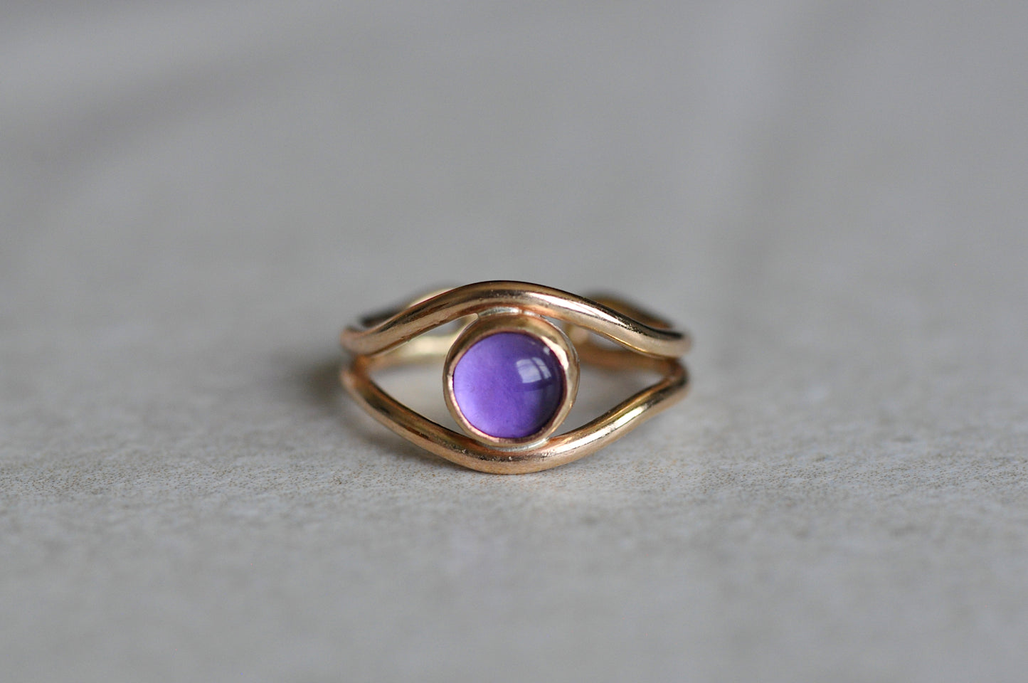 Amethyst Toe Ring
