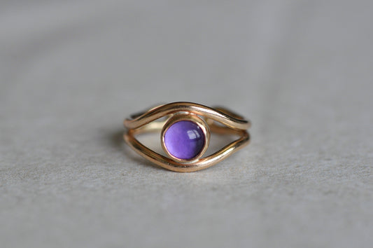 Amethyst Toe Ring