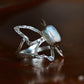 Butterfly Mexican Opal Ring Size 6.5-7