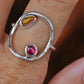 Twin Flame Ring Size 9