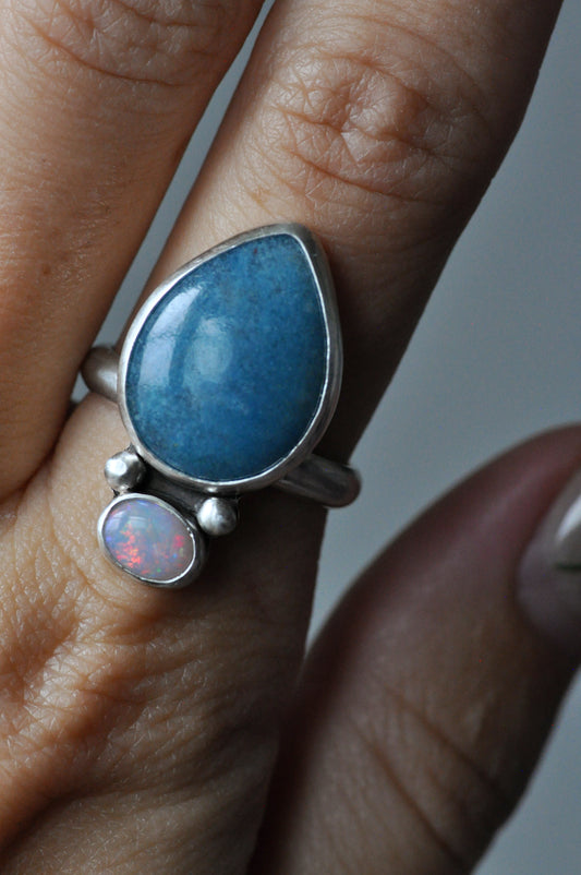 Trolleite & Australian Opal Ring Size 8