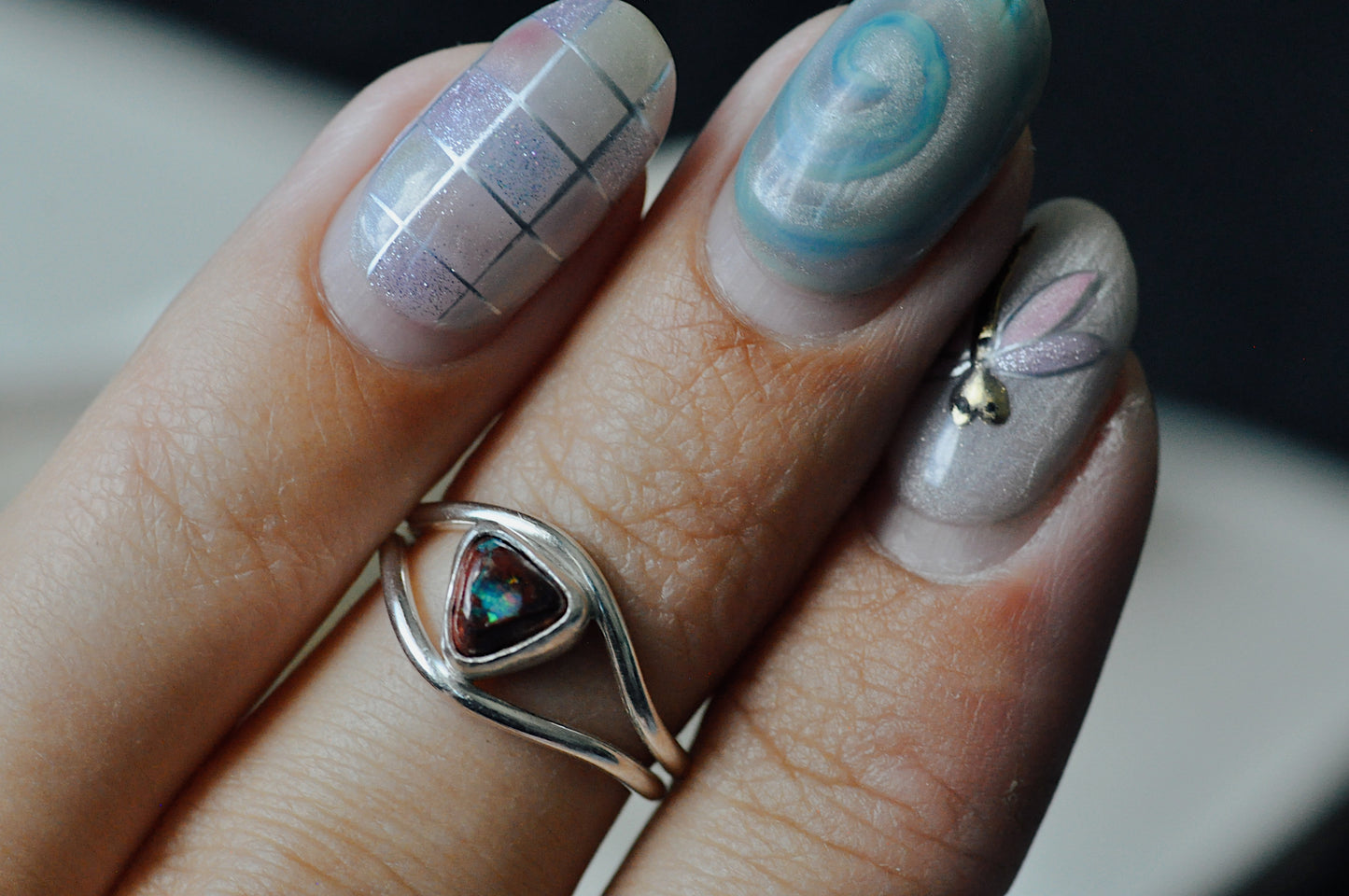Mexican Opal Toe Ring