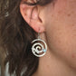 Aquamarine Dragonfly Spiral Earrings