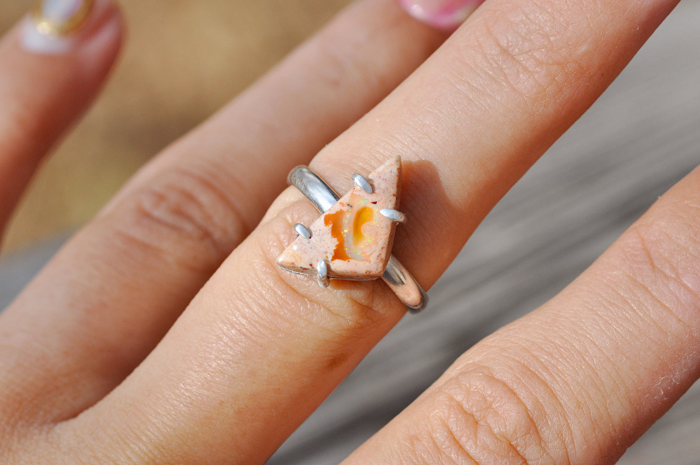 Triangle Spark Ring Size 7