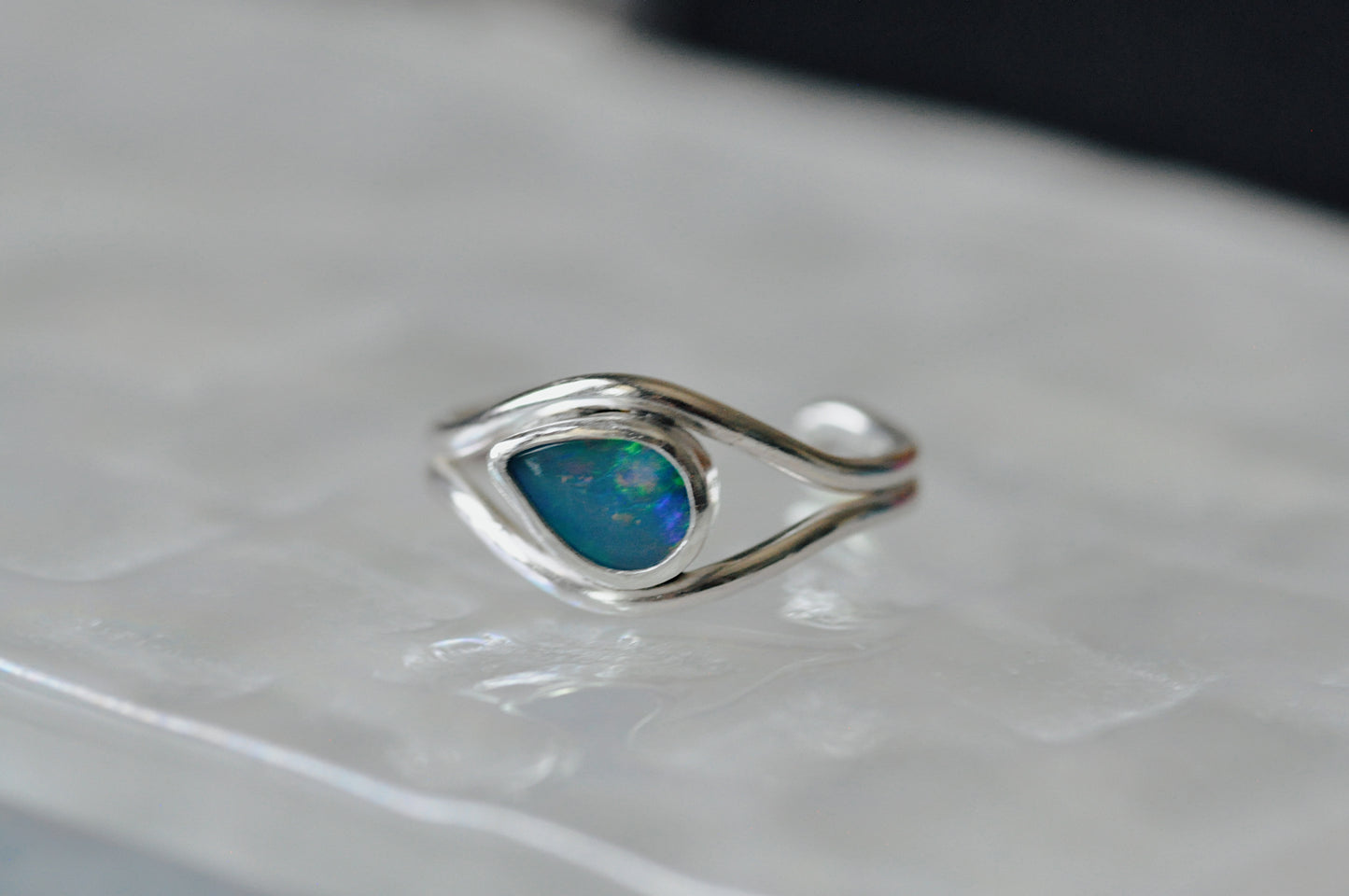 Opal Toe Ring