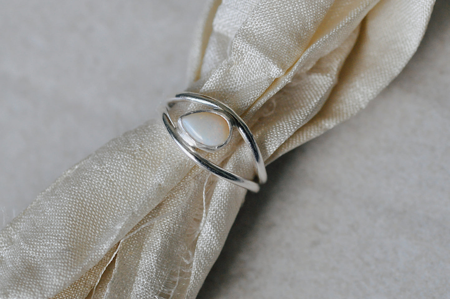 Opal Toe Ring