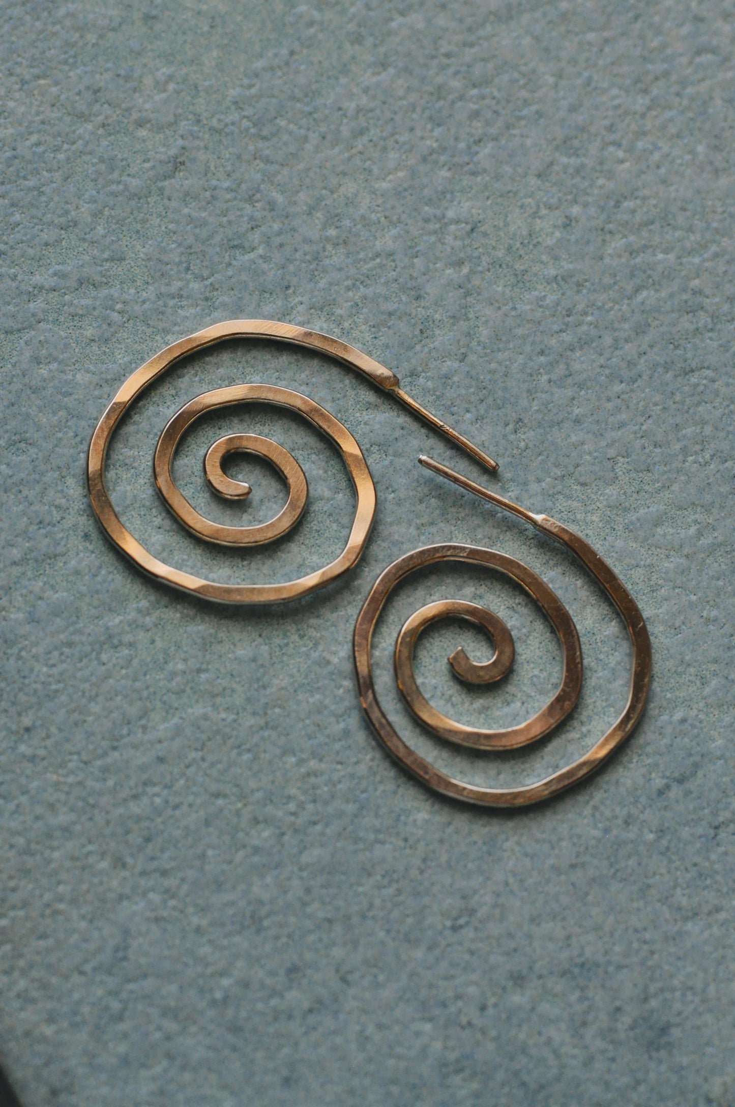 Gold Spiral Hoops