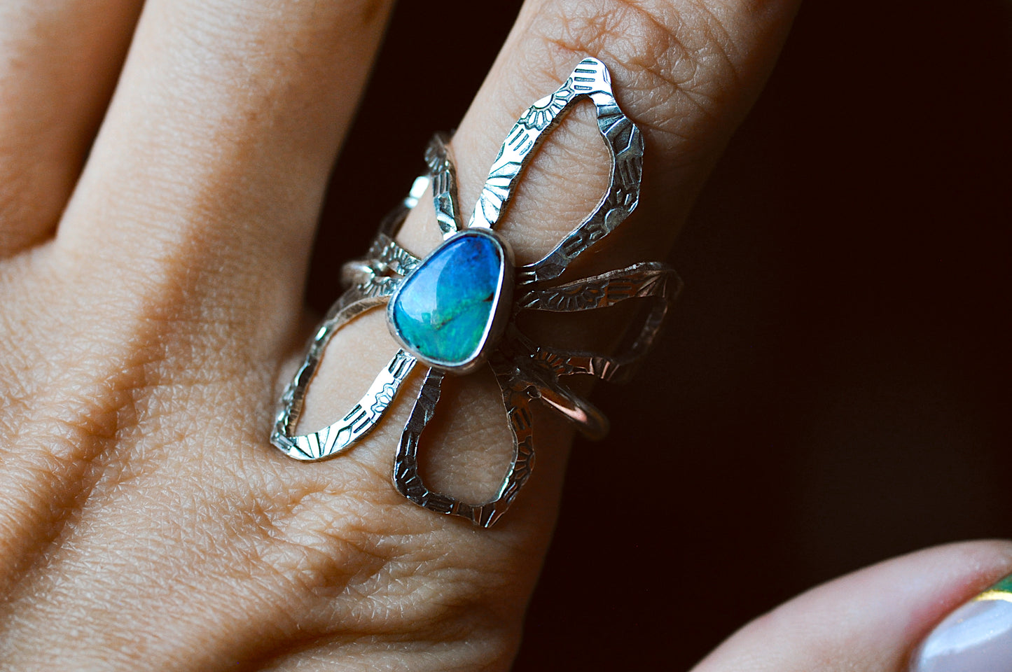 Opal Bloom Ring Size 9-9.5