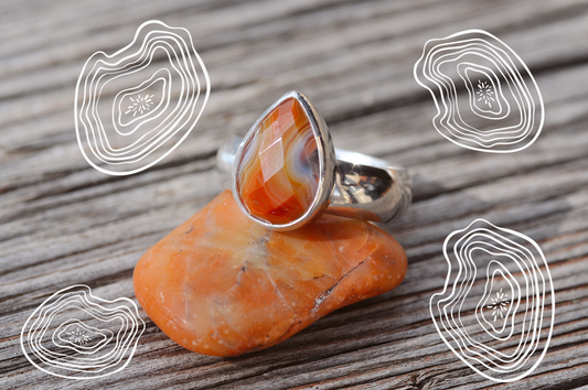 Sandstone Agate Ring Size 7.75