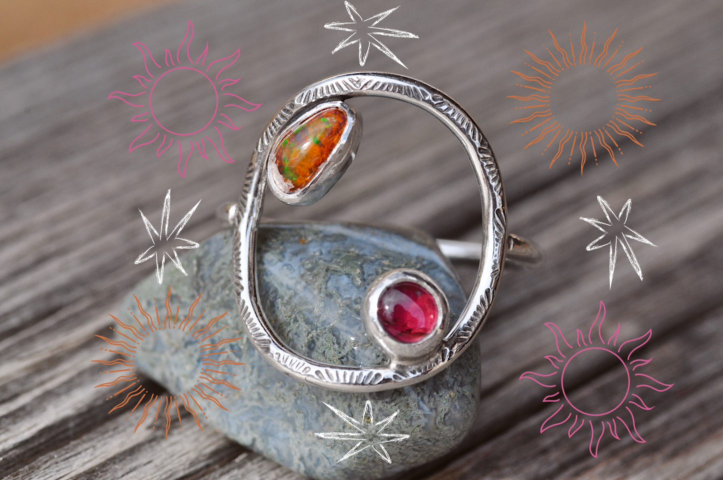 Twin Flame Ring Size 9