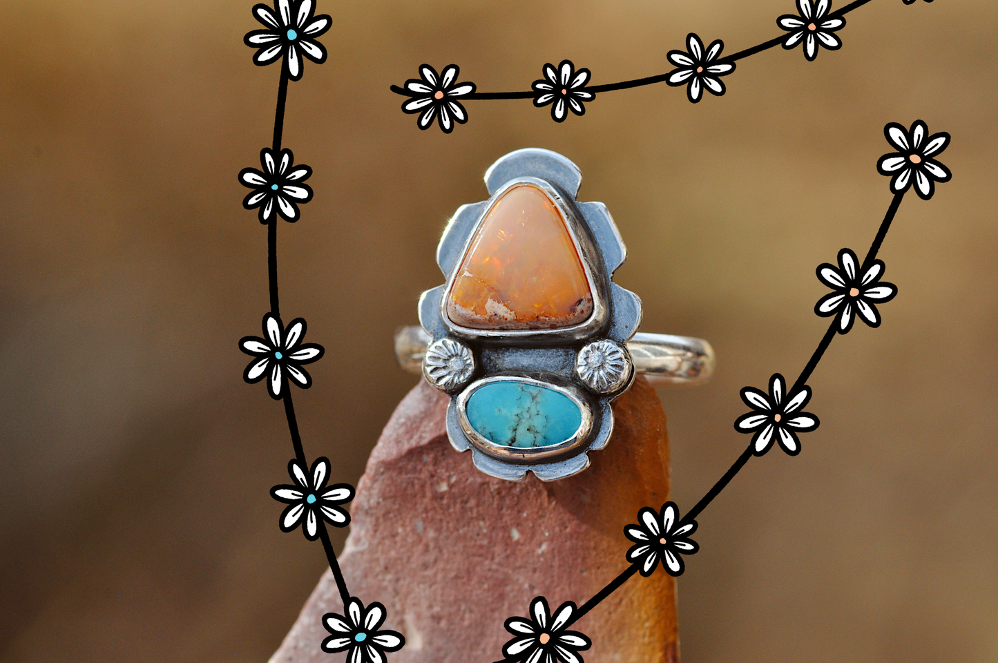 Turquoise Sky Ring Size 8